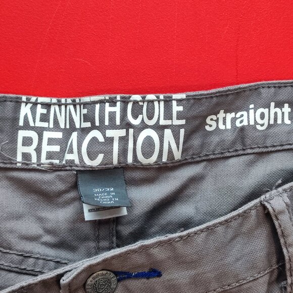 Kenneth Cole Reaction casual pants straight grey men's size 38x32 - Picture 6 of 10